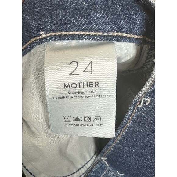 Mother Women's Blue Smokin' Short High-Waist Frayed Cut-Off Shorts Size 24 NWT - Picture 13 of 14